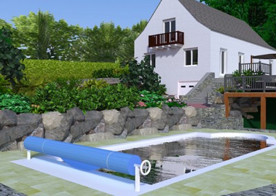 Etudes et projet 3D d'une piscine paysagiste cholet
